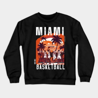 Miami heat basketball  vector graphic design Crewneck Sweatshirt